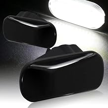 Pair Smoke Lens Front Turn Signal Side Marker Light Lamp Compatible with 2003-2007 Honda Accord & Compatible with 2001-2009 Honda Civic & Compatible with 2001-2006 Honda CR-V White LED