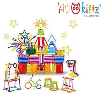 DIY Colorful Educational Smart City Assembly Sticks | Colorful Educational Building Smart City Blocks with Wheels | 200 Sticks Blocks for Kids with Different Themes