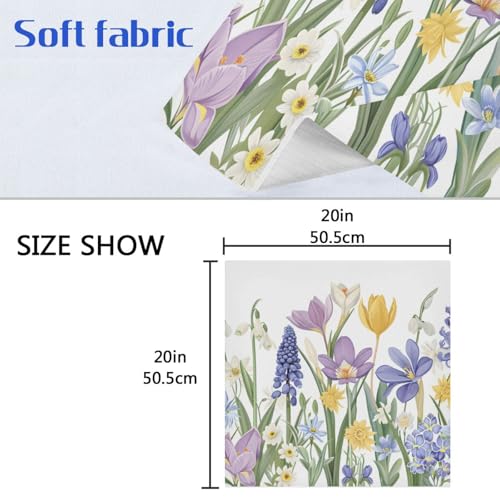 Servilletas de Tela Flores Multicolor Pack x6 20x20 pulg miniatura 6