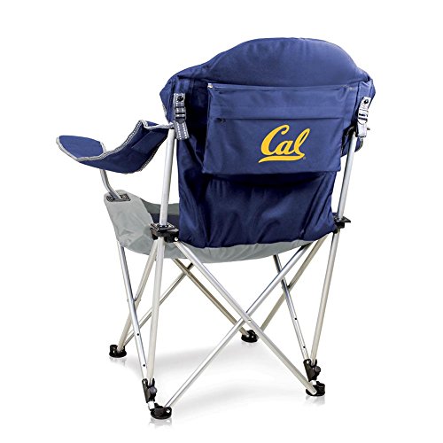 PICNIC TIME NCAA Cal Bears Reclining Camp Chair - Beach Chair for Adults - Sports Chair with Carry Bag