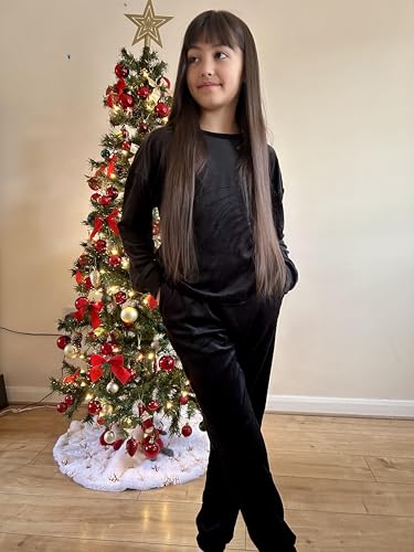 Image of Arshiner Girls 2 Piece Outfit Sweatsuits Set Kids Velour Sweatshirts & Sweatpants Tracksuits Set for Girls