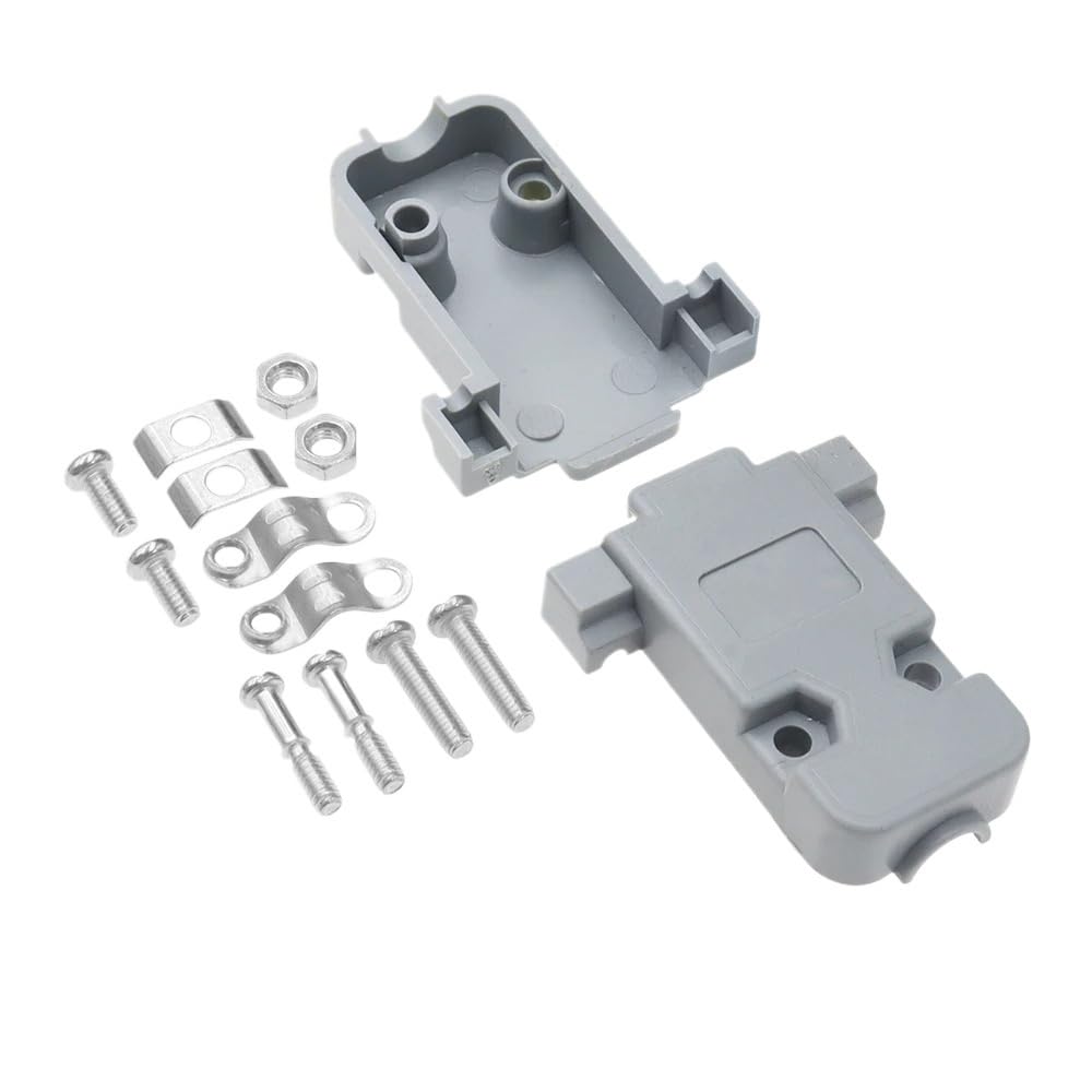 DB15 DB25 DB9 DB37 Parallel Serial Port Fmale/Male Solder Connector Plastic Assemble Shell Cover 37 9 15PIN VGA Adapter(DB9 Plastic Case,5PCS)