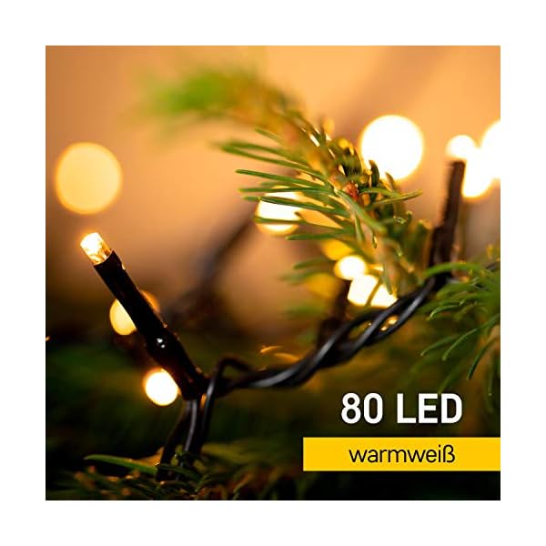 Emos LED Lichterkette Classic mit Timer-Funktion | LED Deko Länge 4m, 40 LEDs, 230V mit Stecker, Lichterkette Innen und… – Bild 5