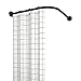 Asta Doccia Curva Tensione Estensibile Nera,Cremagliera Asta Tenda Doccia ad Angolo Vasca Bagno,Asta Tenda Doccia,Supporto Asta da Doccia Forma U/L Acciaio Inossidabile(Size:70-95x90-130cm,Color:UN)