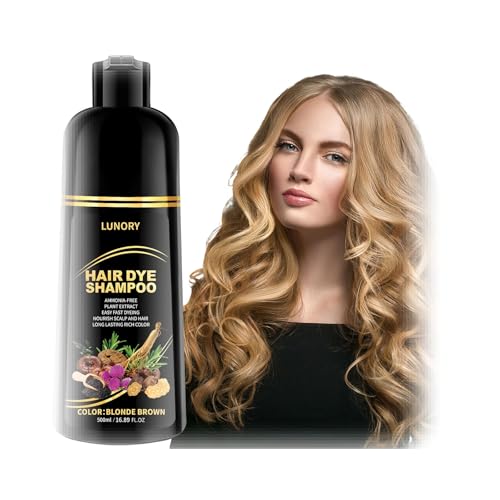 Lunory Blonde Brown Hair Dye Shampoo for Gray Coverage - 3