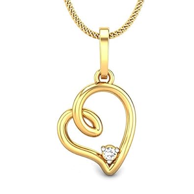CANDERE – A KALYAN JEWELLERS COMPANY 14k (585) BIS Hallmark Yellow Gold and Diamond Pendant for Women