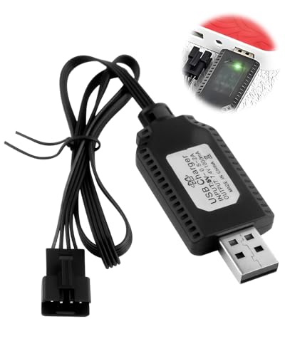 Cable Chargeur Lipo USB RC Universel avec SM-4P Plug pour 7.4v Lipo Batterie, Compatible pour...