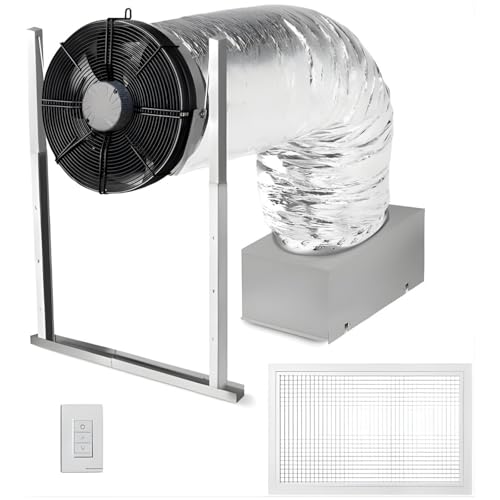 Solatube® Whole House Fan EPS Plus Model – 2502 CFM Quiet Ventilation for Homes up to 2200 sq ft – 7 Variable Speeds – Energy-Efficient Cooling with R6 Insulated Damper