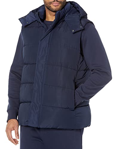 Image of Amazon Essentials Men's Relaxed-Fit Water Repellent Recycled Polyester Hooded Puffer Vest (Previously Amazon Aware)