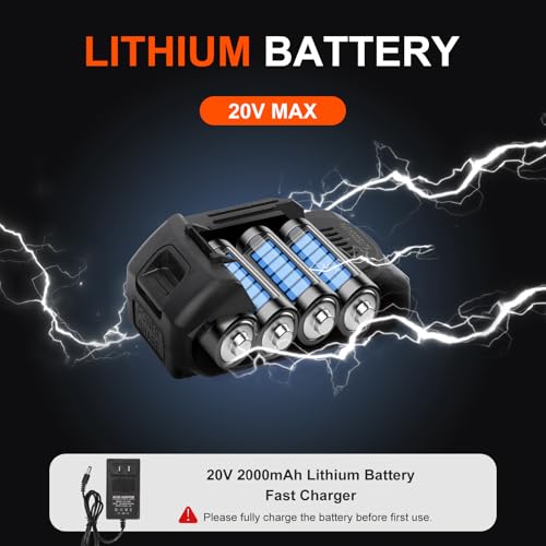 COMOWARE 20V Cordless Drill, Brushless Power Drill Set with 1.5Ah Li-ion Battery & Fast Charger, 23+1 Clutch 1/2" Keyless Chuck Max 38 N.m, Dual Speed Electric Drill Driver Accessories - Image 6