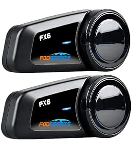 FODSPORTS FX6 Motorrad Bluetooth Headset (2 Pack)