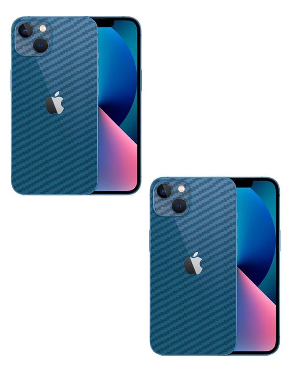 Image of (Pack of 2) Compatible with Skin Sticker /Vinyl wrap /Protective Film Mobile Back Skin Carbon Fiber 3D Transparent by Candeal Mizhan(Only Back) (Apple, Apple iPhone 13 /iPhone 14)
