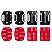 MadridGadgetStore® 4 Soportes Planos + Curvados Curvos + Adhesivos Pegatinas 3M para Cámara Deportiva Go Pro GoPro Hero8 Hero7 Hero6 Hero 8 7 6 5 4 3+ 3 2 1 (Black, Silver, White) 2018 4K60 Session