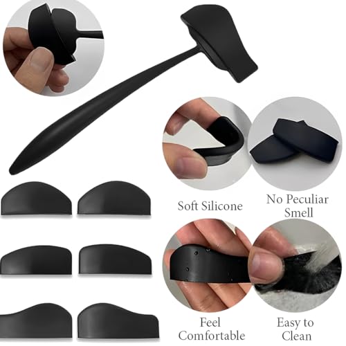 1-teiliges Eyeliner-Set, 6-in-1-Lidschattenstempel aus Silikon, schnelles Augen-Make-up-Tool für Anfänger, Lazy-Lidschatten-Fixierstift, Lidschatten- und Eyeliner-Applikator für Frauen und Mädchen