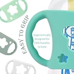 4 Poignées de biberon en silicone pour les biberons à large cou de Dr Brown (blanc+bleu+vert+gris)
