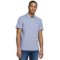 JACK & JONES Men's Polo Shirt, Bright Cobalt, Large