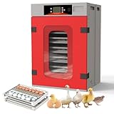 【Capacité professionnelle de 400 œufs】Spécialement conçu pour les petites exploitations et les couvoirs, cet incubateur pour reptiles offre une grande capacité de 400 œufs, permettant d'accueillir simultanément des œufs de différentes tailles. Les plateaux à œufs modulaires sont ajustables pour s'adapter à différentes tailles d'œufs, de la caille à l'oie, optimisant ainsi l'espace pour une incubation par lots efficace