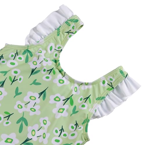 Image of LIZENS One Piece Swimsuit for Girls Swimwear with Ruffled Children Bathing Suit