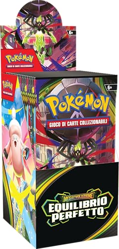 Pokémon: espositore di buste dell’espansione Megaevoluzione - Equilibrio Perfetto del GCC Pokémon (18 buste di espansione), Edizione in Italiano
