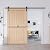EaseLife 48in x 84in Sliding Barn Wood Door,Interior Doors,DIY Assemblely,Solid Natural Spruce Panelled Slab,Easy Install,Apply to Rooms & Storage Closet,H-Frame