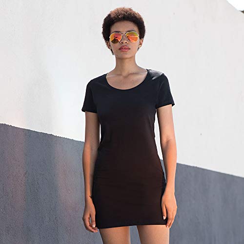 Skinni Fit Ladies/Womens Scoop Neck T-Shirt Dress2