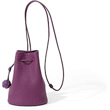 Women Genuine leather fashionable minimalist bucket bag summer shoulder bag