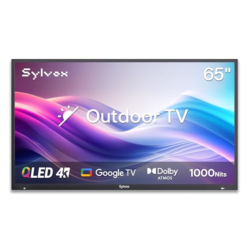 SYLVOX New 65” Outdoor Smart QLED TV, Superior Waterproof Performance,