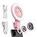 Produktbild Yoozon Selfie Ringlicht Handy Kamera Linse(0.6X Weitwinkelobjektiv+15X Makrolinse),Make-up Licht 7 Stufen 3 Farben aufladbar dimmbar für alle Android iPhone Smartphone,Tabelt,Laptop,PC,Spiegel usw.