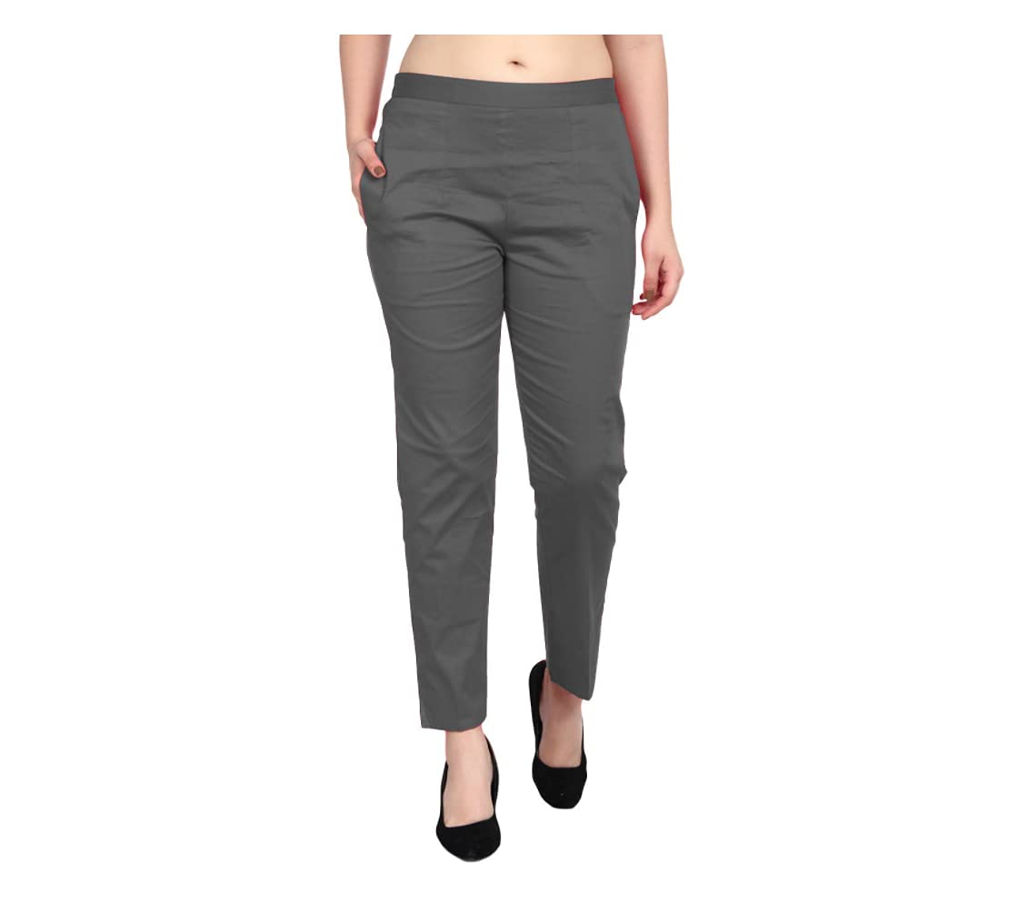 Women's Cotton Stretchable Straight Fit Pants-image-45