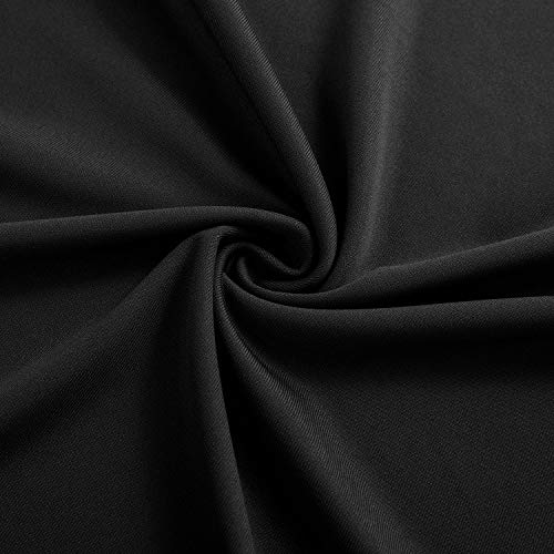 Fashion Round Neck Athletic Tops Swimming Tee Shirts for Women Long Sleeve Black-L