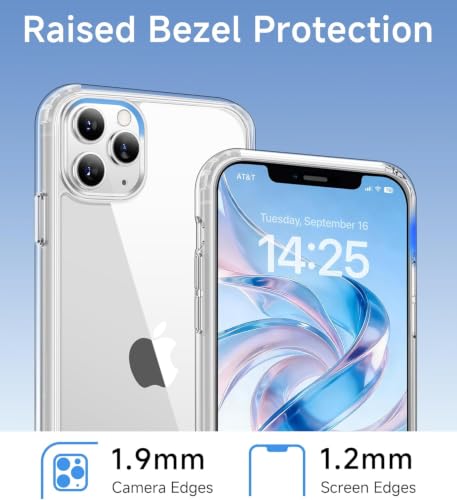 Image of DIZORO Crystal Clear Back Case Cover for iPhone 12 Pro Max Non Yellowing Transparent Cover |Hard Back Cover Clear Case for iPhone 12 Pro Max with Anti-Yellow (PC, Transparent)