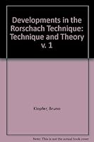 Developments in the Rorschach Technique, Volume 1: Technique and Theory 0155176269 Book Cover