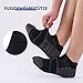 Stoeury 10 Paar Sneaker Socken Herren Damen, Atmungsaktive Baumwolle Kurze Sportsocken, Bequeme Sneakersocken mit Atmungsaktivem Netz, Knöchelsocken Herren mit Fußgewölbestütze, Schwarz, 43-46