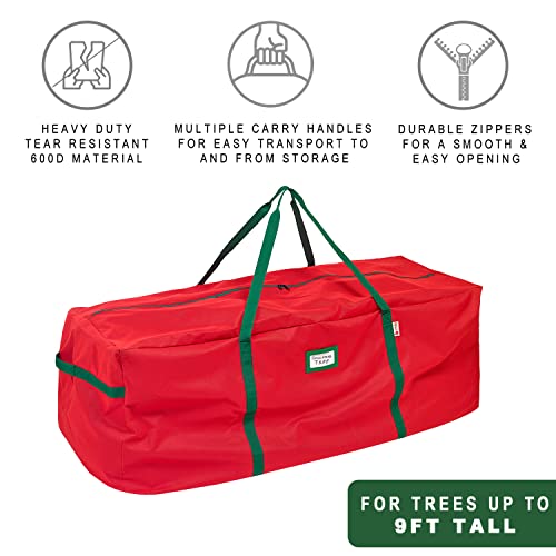 Holdn’ Storage Christmas Tree Bag Heavy Duty 600D Oxford - Christmas Tree Bags Storage Fits Up To 9Ft, Waterproof Storage Bags With Reinforced Handles & Zipper. #TOP1