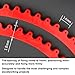JCFANTS 78 inch Flexible Curve Template, Woodworking Profiling Strip, Professional Contour Flexible Curve Tool Ideal for Wood Curve Pattern Making Tools, Router Template (Red)