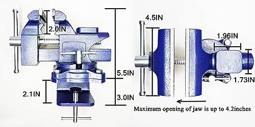 image for MYTEC 2-In-1 Work Bench Vise, Upgraded Multi-Purpose Table Vice, Unive