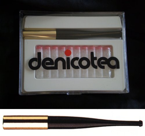 CIGARETTE HOLDER Denicotea Lady Black with Ejector No 20202 + 10 filters
