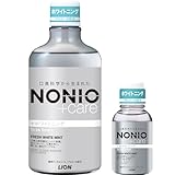 【Amazon.co.jp限定】NONIO(ノニオ)プラスホワイトニング デンタルリンス フレッシュホワイトミント [医薬部外品] 600ml+ミニリンス80ml 液体歯磨き 口臭原因菌を殺菌