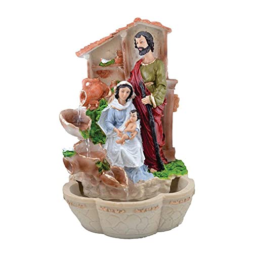 Fonte de água Sagrada família Colorida grande