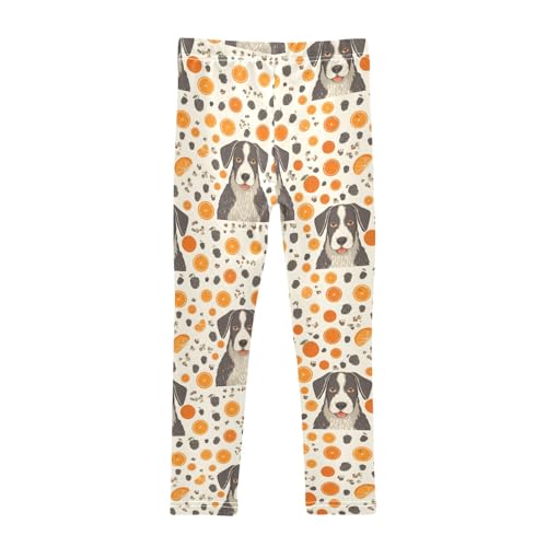 senya Girls Printed Leggings Yoga Pants Animal Dog Pattern for Kids in 4t to 10 Years, 4T2
