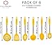 Culinary Couture 6-Piece Stainless Steel & Silicone Kitchen Utensils Set, Silicone Cooking Utensils, Heat Resistant Kitchen Cooking Utensils Set, Yellow