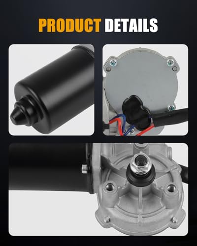Image of ROADFAR Front Windshield Wiper Motor Compatible For 0NM Coast LH | Fit Motor W /S Wiper 30NM Coast LH|OEM:00076044|3 Pins