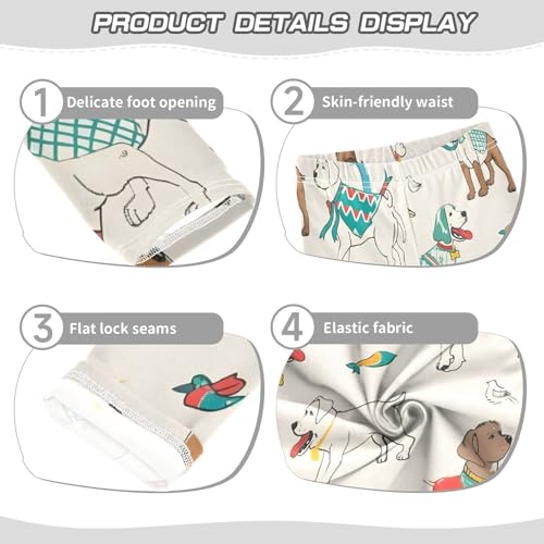 Bolaz Toddler Girls Leggings Printed Yoga Pants Leggings Richard Scari Style Dog for Kids3