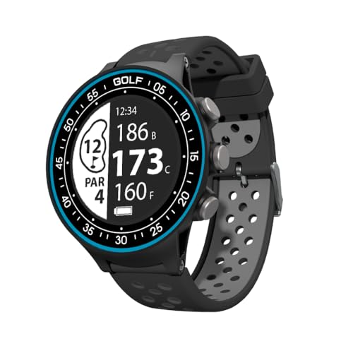 Golfuhr Par.4 - GPS Entfernungsmesser RocketGolf - Einfach & Schlicht - Golffunktion, 38.000+ Golfplätze, Entfernung Hindernis, Schrittzähler, kostenlose Updates