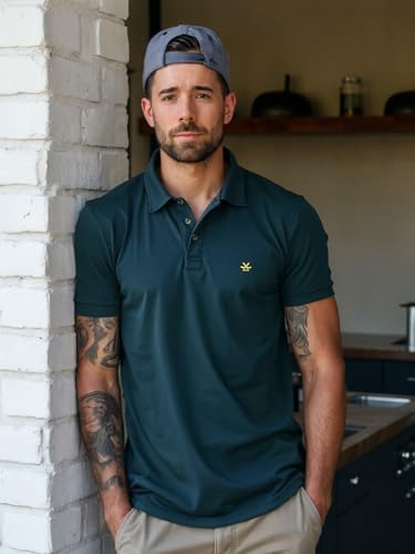 Image of WROGN Men's Pure Cotton Pique Stretch T-Shirt | Slim Fit