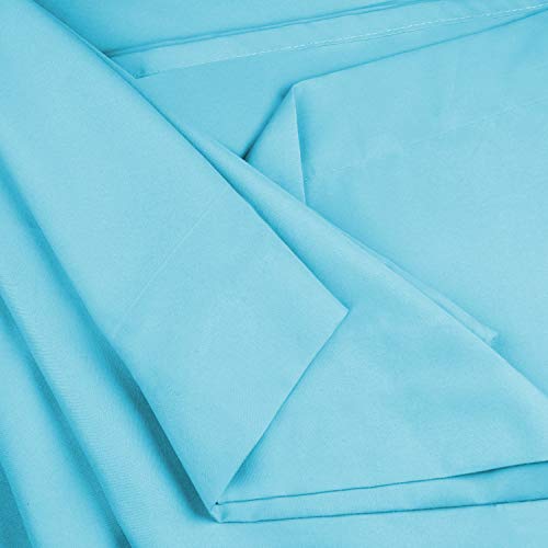 Twin Size Sheets – 3 Piece Twin Beach Blue Bed Sheet Set - Hotel Bed Sheets - Soft Microfiber Sheets - Easy Fit 8" to 14" Deep Pocket Fitted Sheets - 3 PC Sheets Twin Sheets - Bright Blue - Image 6