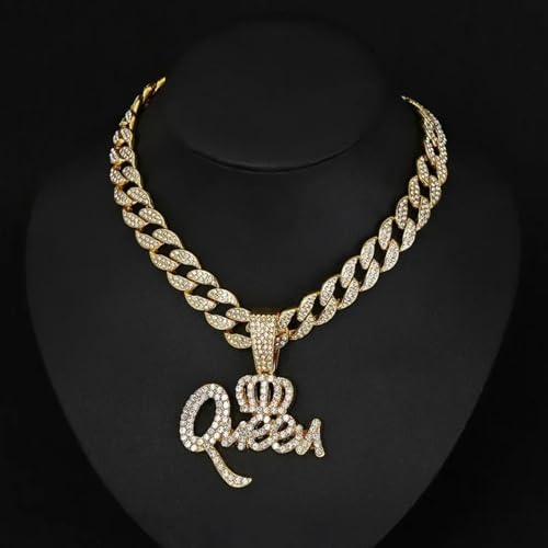 Collier de chaîne cubaine couronnes gothiques hommes bijoux royaux hip hop - 2