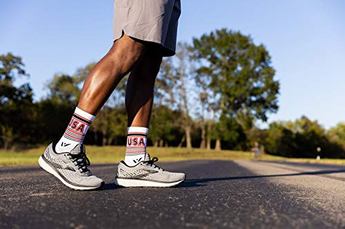 Swiftwick- Vision Five Tribute Running & Cycling Socks, Fast Dry, Cushioned, Crew (Usa Retro, Medium) #TOP4
