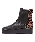 KELSI DAGGER BROOKLYN Women's Forest Boot, Black/Leopard, 9 M US