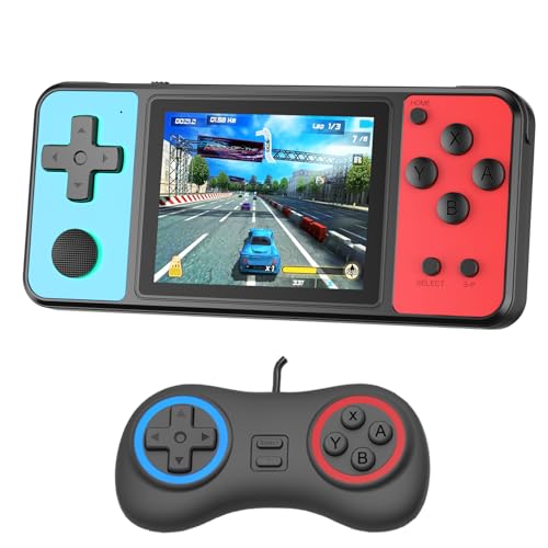 Beico Handheld Game for Kids, 3.0' Large Screen Built in 270 Classic Retro Video Games Seniors Electronic Games Player Boys Girls Birthday Present Black Blue